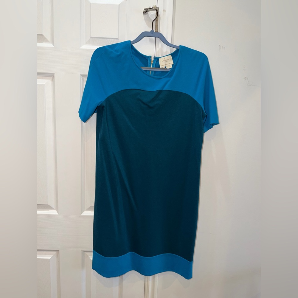 Kate Spade Vibrant Teal Color Block Dress